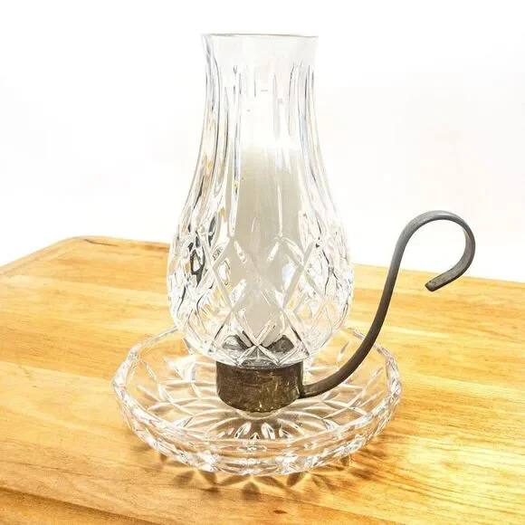 Vintage European Collection Lead Crystal Hurricane Globe Chamber Candlestick - Picture 2 of 11